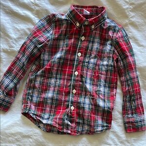 Baby Gap 100% Cotton Plaid Kids Shirt - Red and Blue